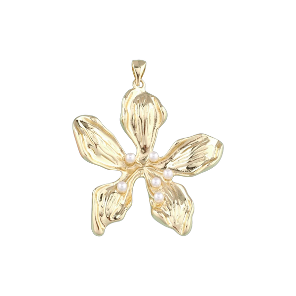Big Lily Pearl Charm