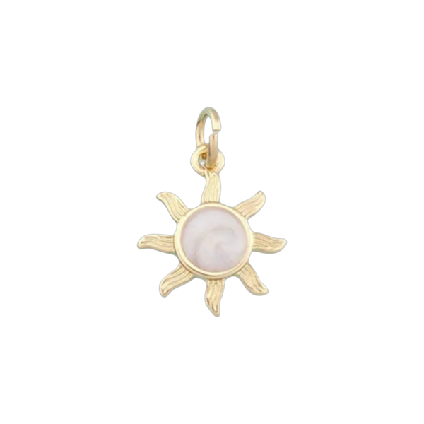 Tiny White Sun Charm