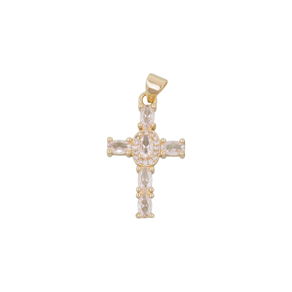 Crystal Clear Cross Charm