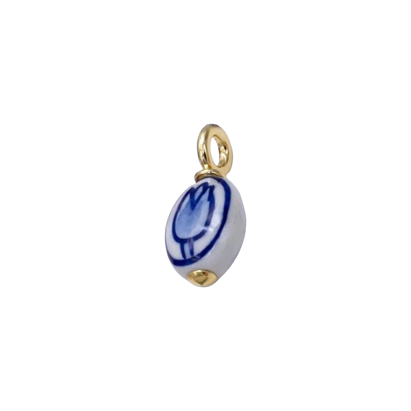 Blue Tulip Ceramic Charm