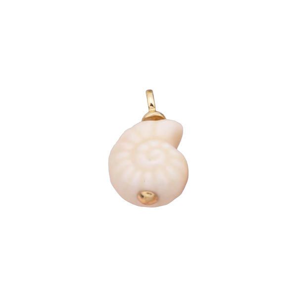 Milky White Swirl Shell Charm