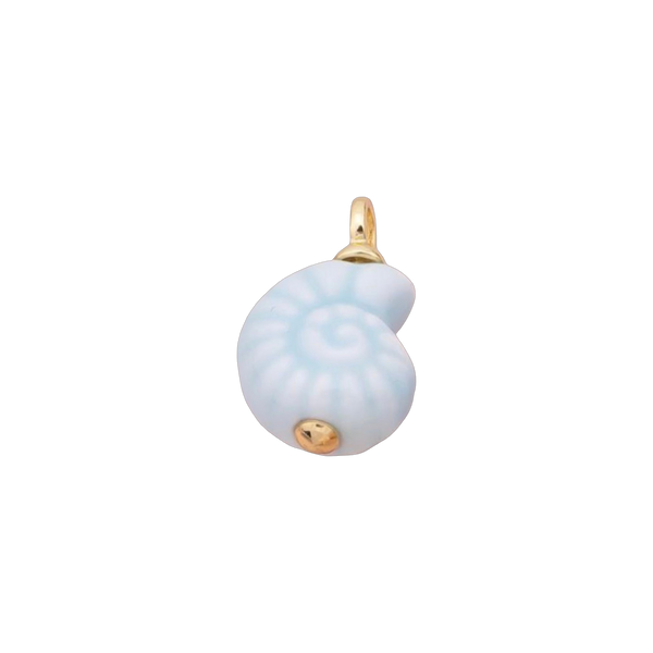 Baby Blue Swirl Shell Charm