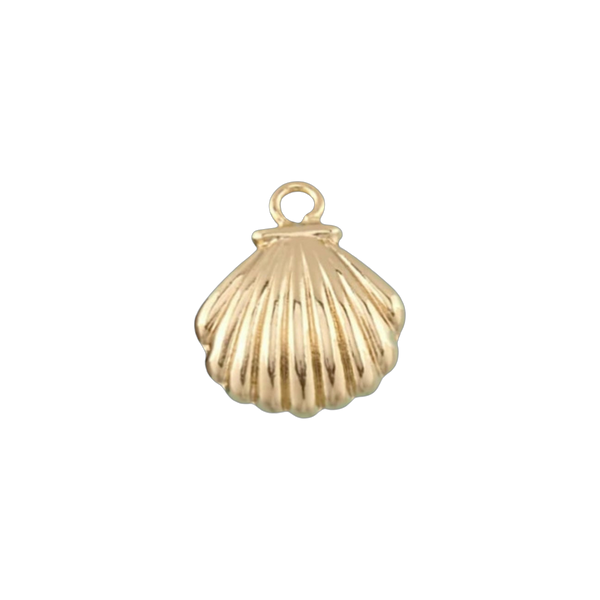 Gold Clam Shell Charm