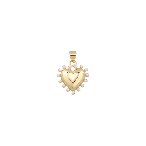 Small Halo Pearl Heart
