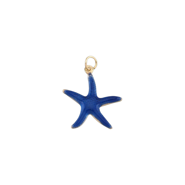 Navy Blue Starfish Charm