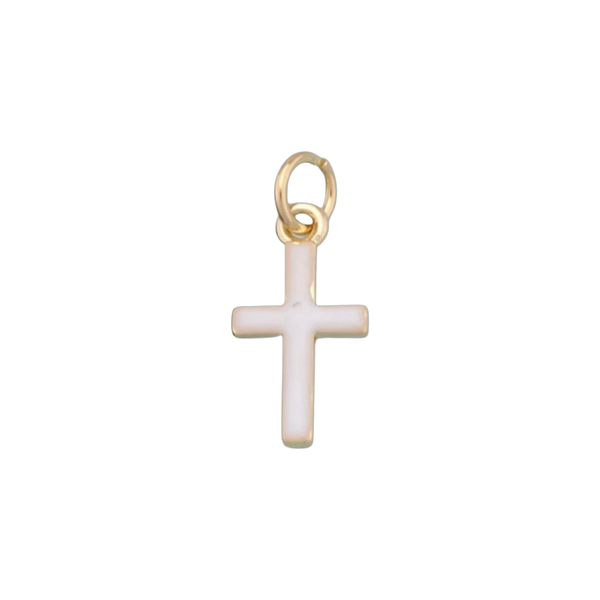 White Cross Charm
