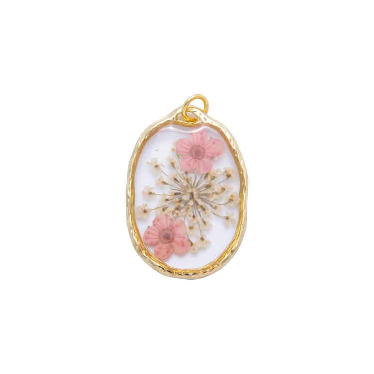 Pink Resin Flower Charm