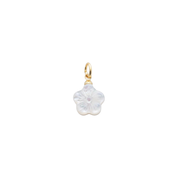 Pearl Beachy Flower Charm
