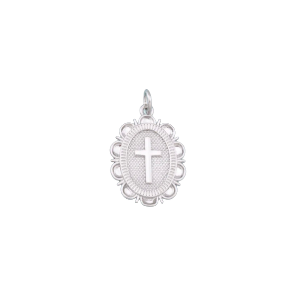 Silver Vintage Cross Charm