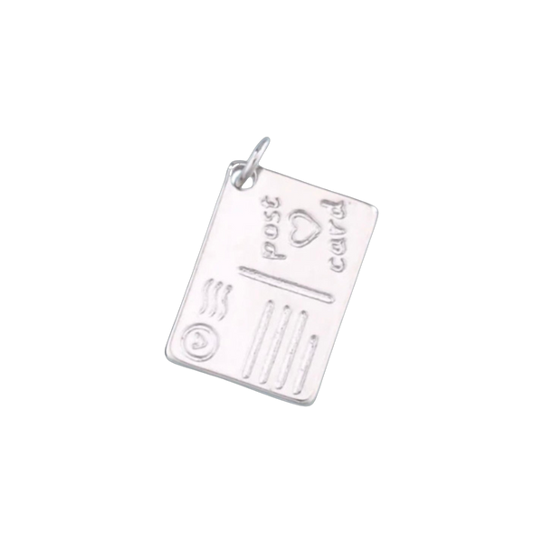 Silver Post Card Charm