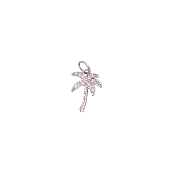 Silver Shine Palm Tree Charm
