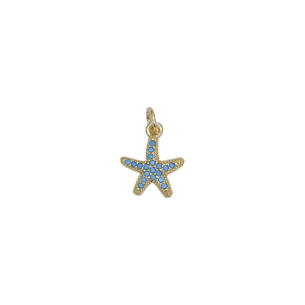 Tiny Blue Starfish Shine Charm