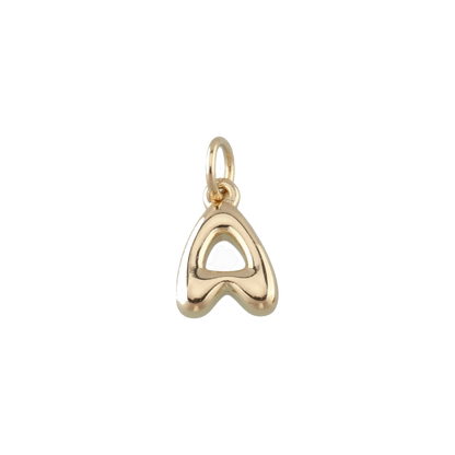 Mini Gold Bubble Letter Charms