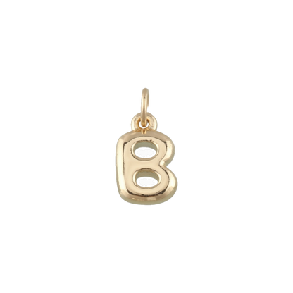 Mini Gold Bubble Letter Charms