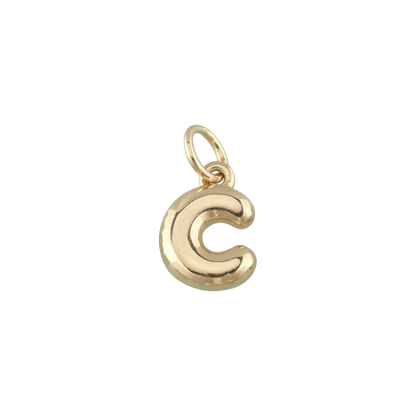 Mini Gold Bubble Letter Charms