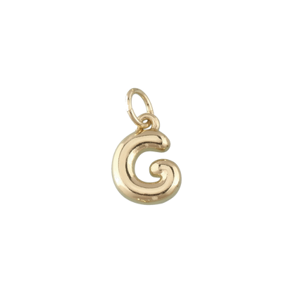 Mini Gold Bubble Letter Charms