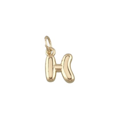 Mini Gold Bubble Letter Charms