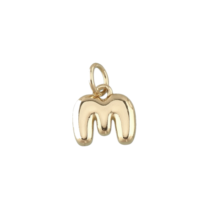 Mini Gold Bubble Letter Charms