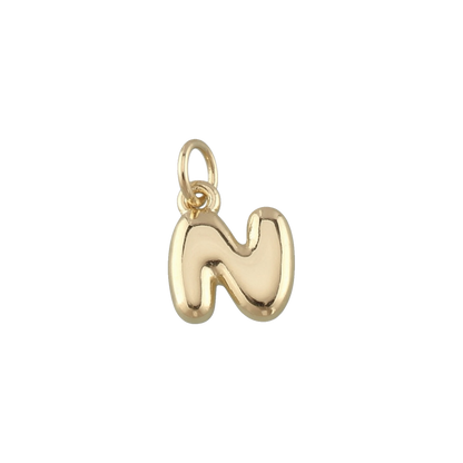 Mini Gold Bubble Letter Charms