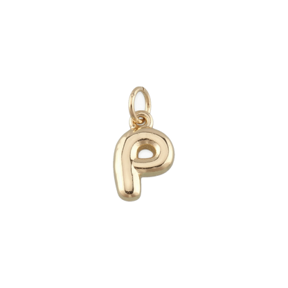Mini Gold Bubble Letter Charms