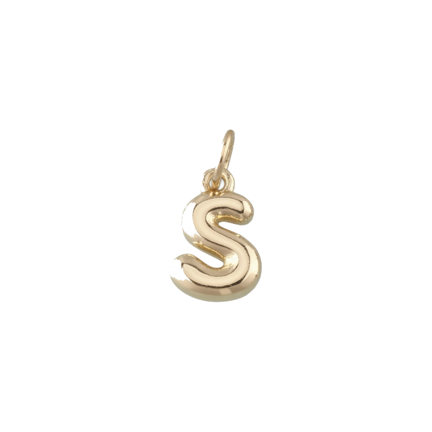 Mini Gold Bubble Letter Charms