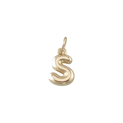 Mini Gold Bubble Letter Charms
