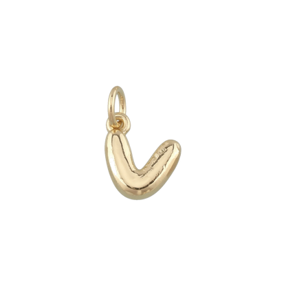 Mini Gold Bubble Letter Charms
