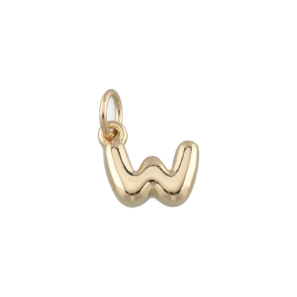 Mini Gold Bubble Letter Charms