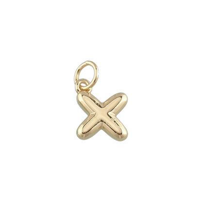 Mini Gold Bubble Letter Charms
