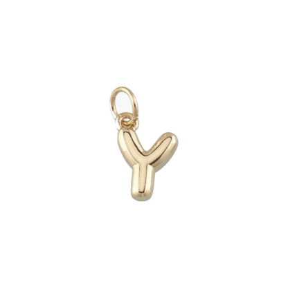 Mini Gold Bubble Letter Charms