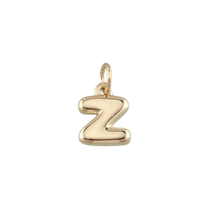 Mini Gold Bubble Letter Charms
