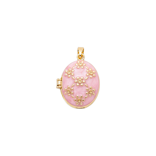 Pink and Gold Locket Charm