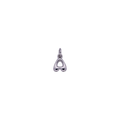 Mini Silver Bubble Letter Charms