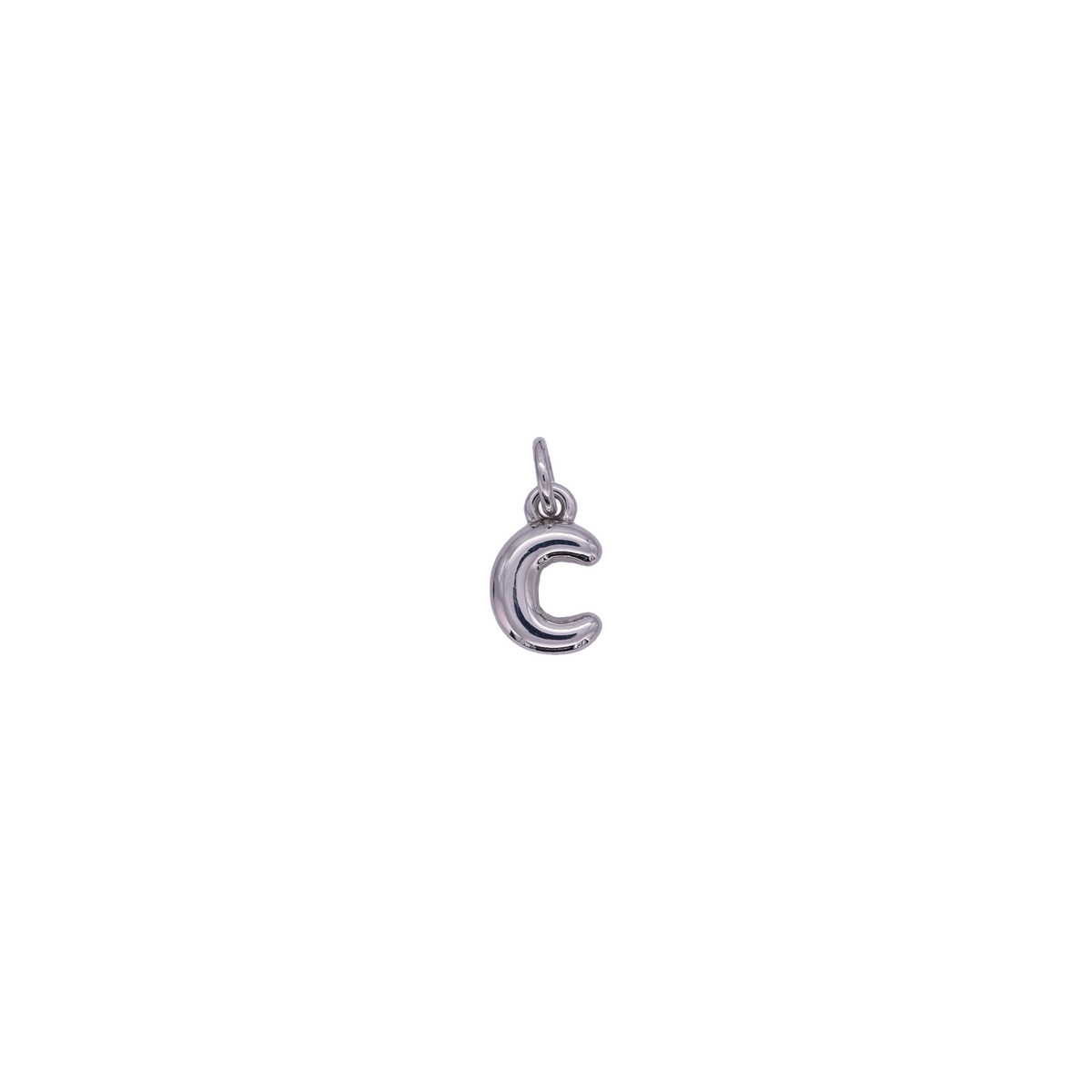 Mini Silver Bubble Letter Charms