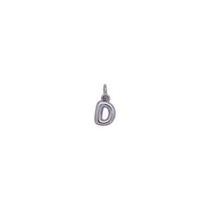 Mini Silver Bubble Letter Charms