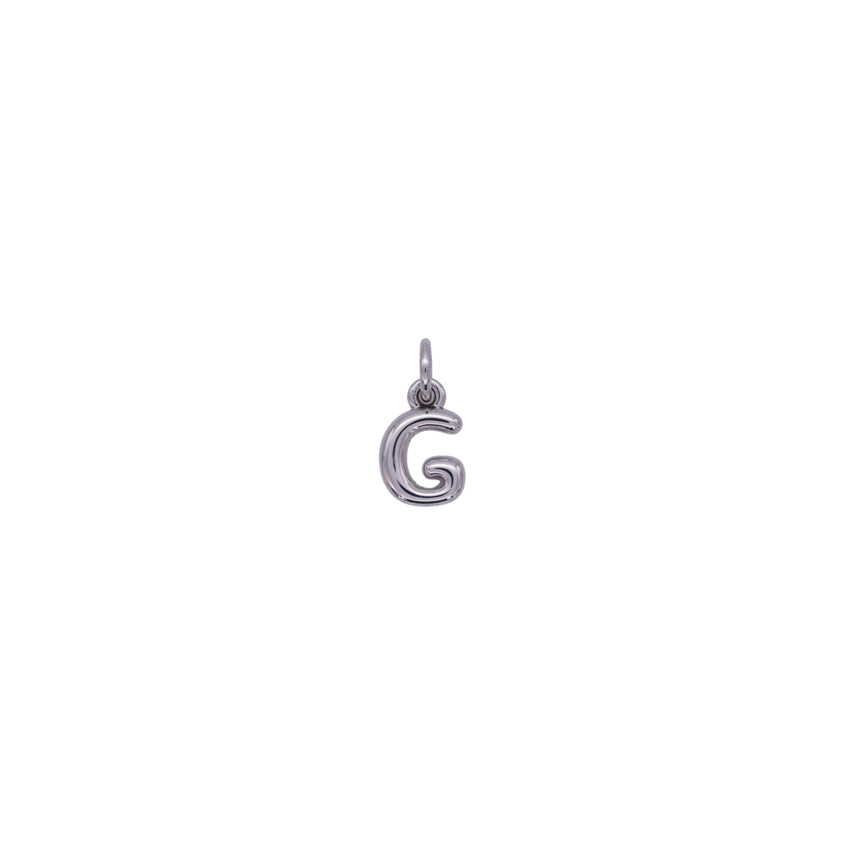 Mini Silver Bubble Letter Charms