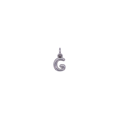 Mini Silver Bubble Letter Charms