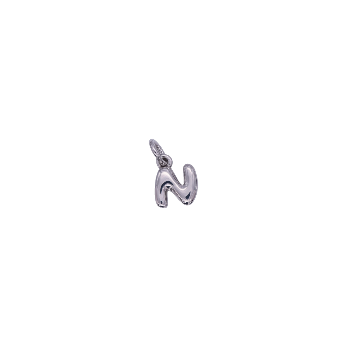 Mini Silver Bubble Letter Charms