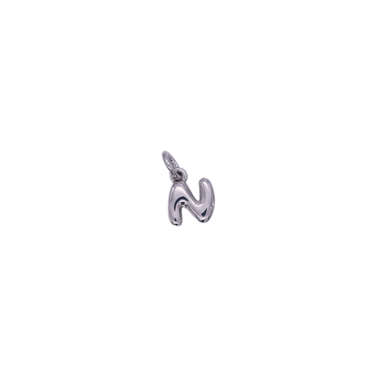Mini Silver Bubble Letter Charms