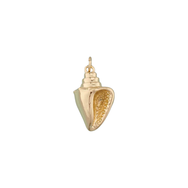 Golden Conch Shell Charm
