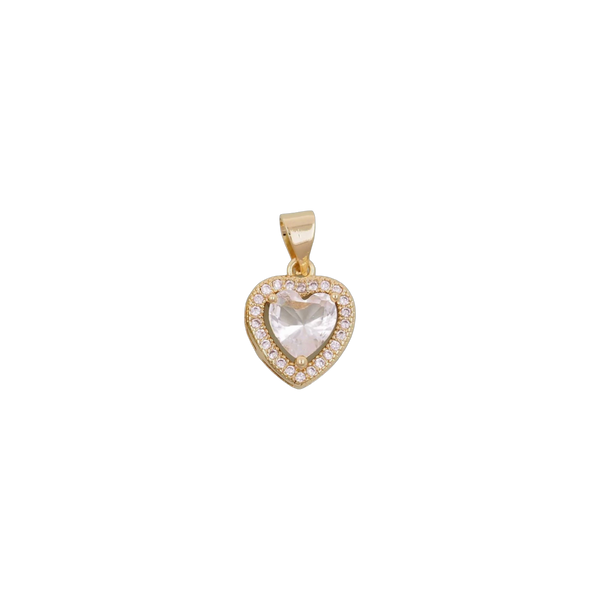 Tiny Crystal Heart Charm