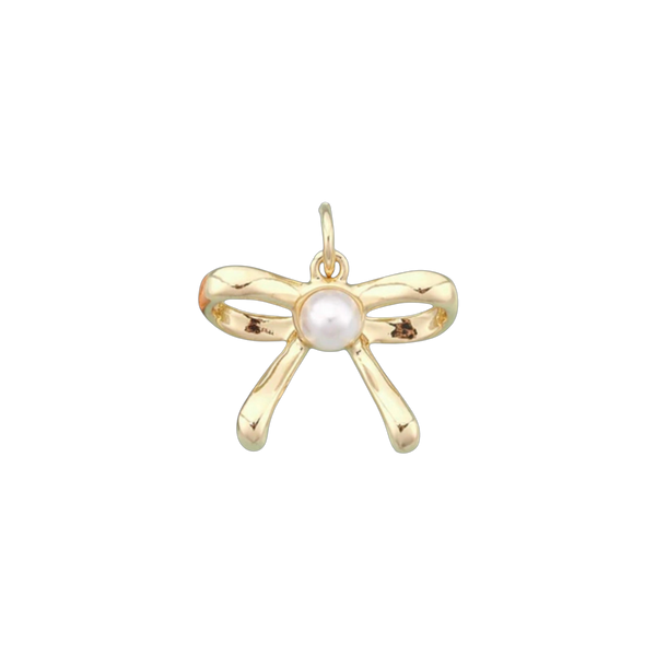 Pearl Bow Tie Charm