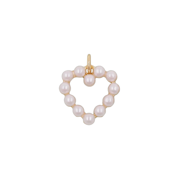Glowing Pearl Heart Charm