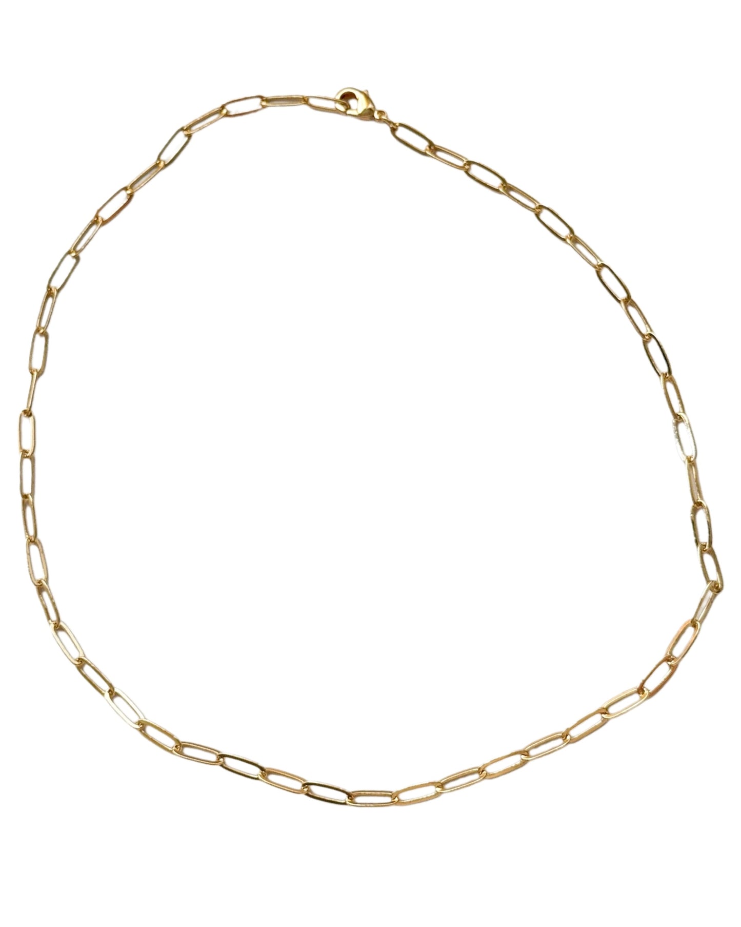 Gold Paperclip Necklace
