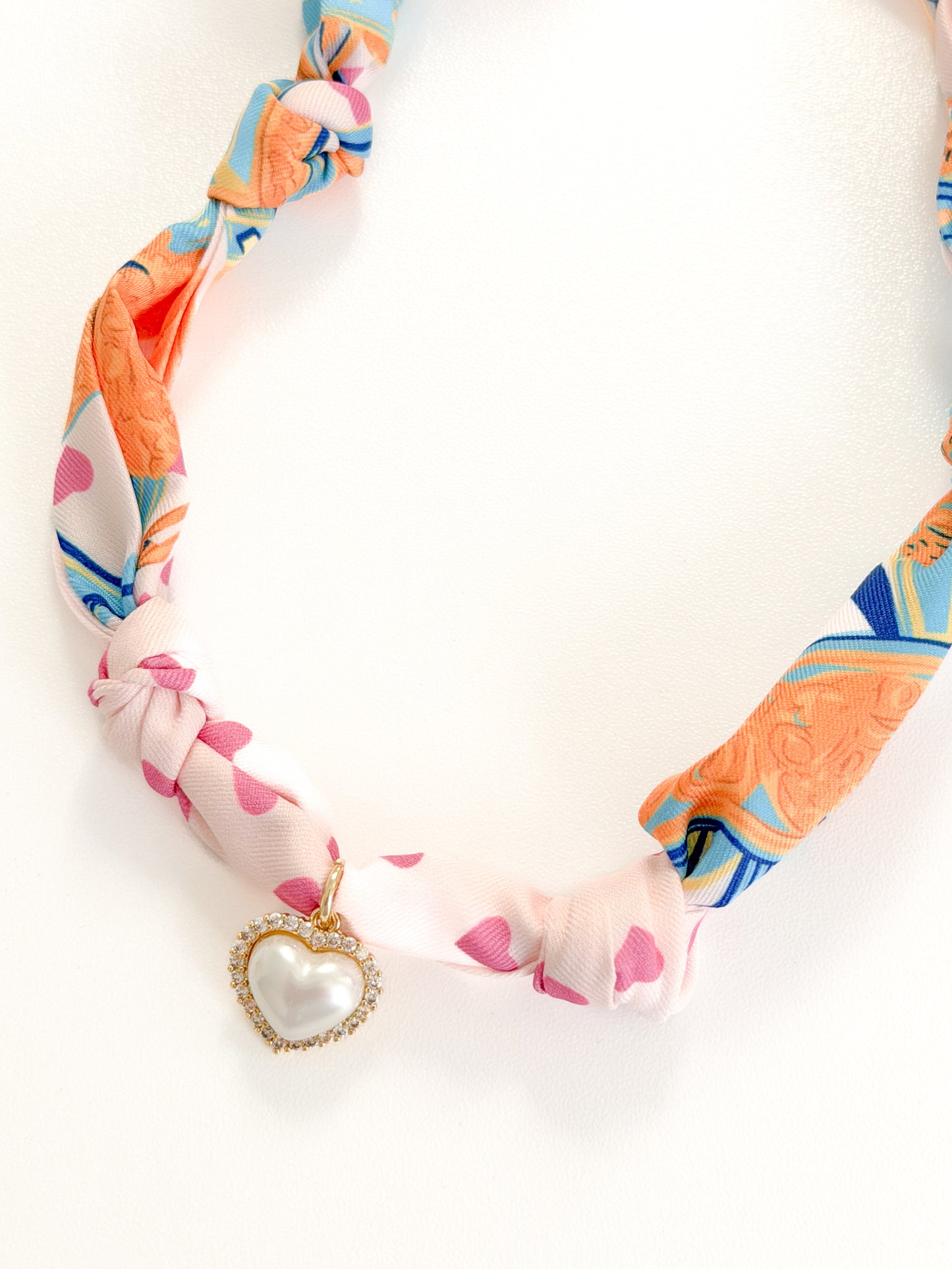 Cutie Hearts Scarf Necklace