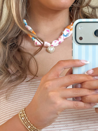 Cutie Hearts Scarf Necklace