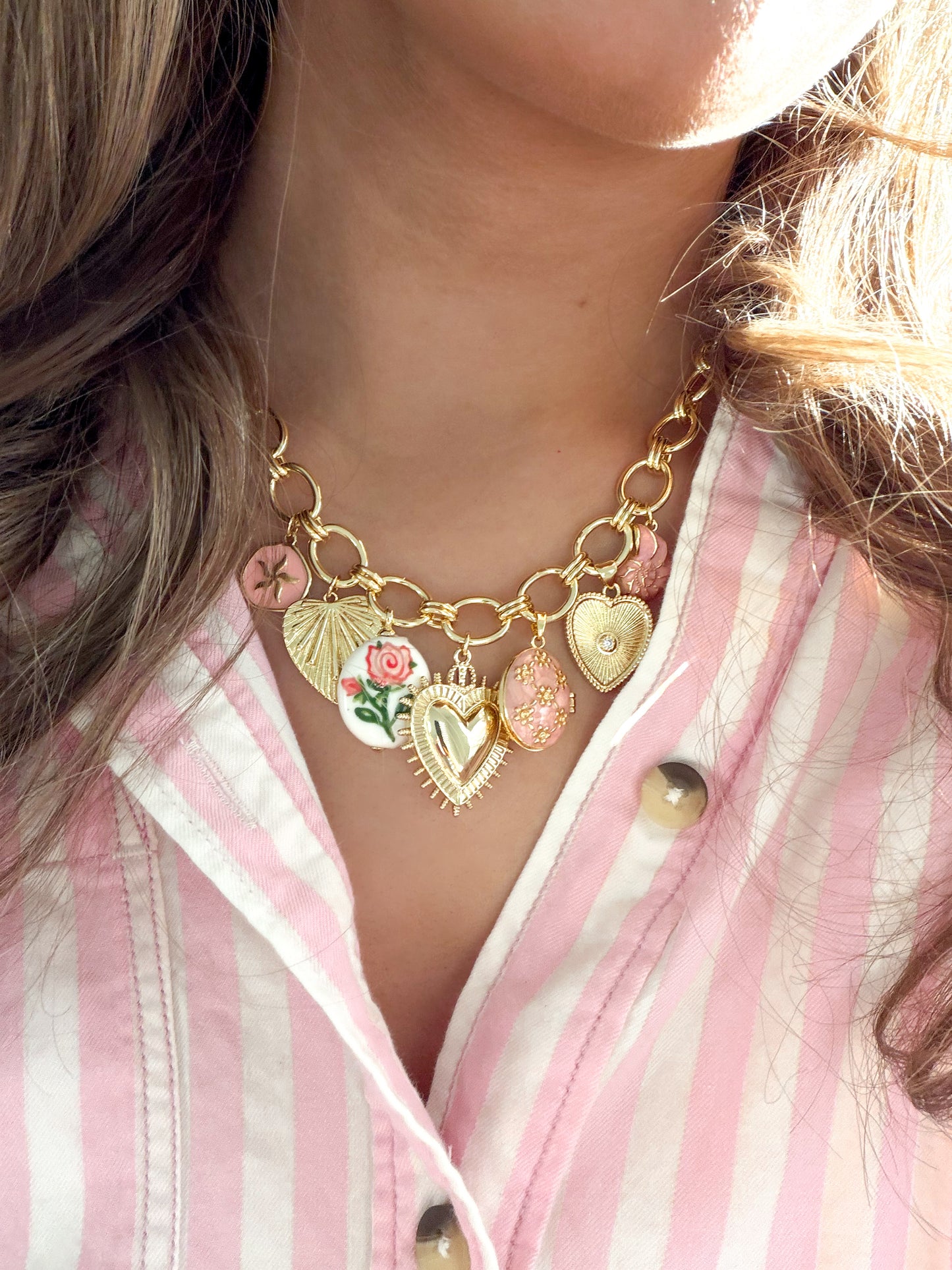 Sweetheart GG Charm Necklace