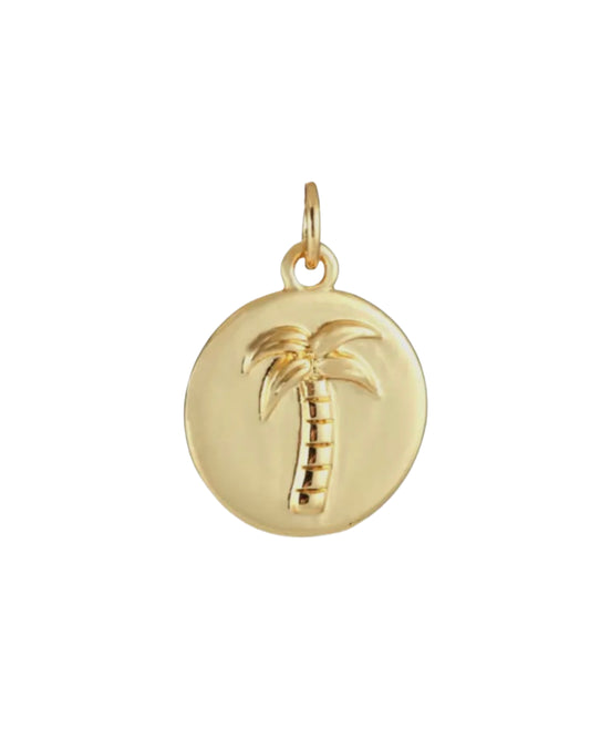 Circle Palm Tree Charm