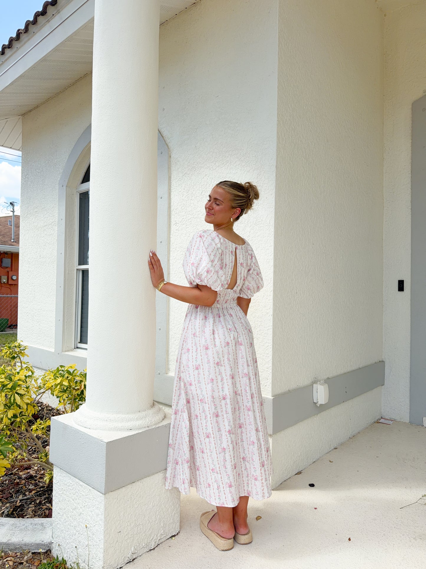 Pink Petals Maxi Dress