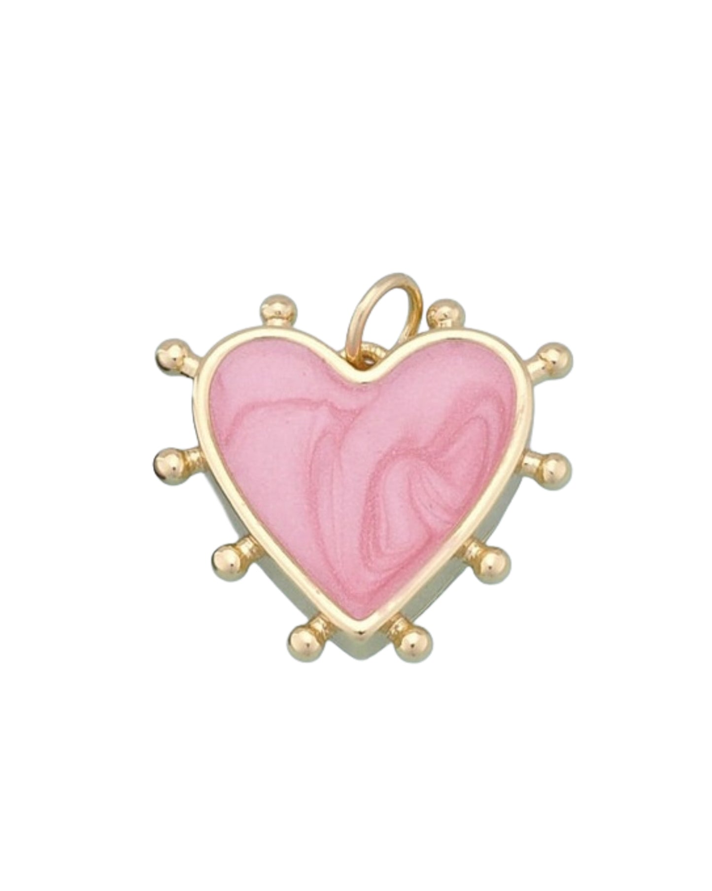 Pink Gold Heart Charm